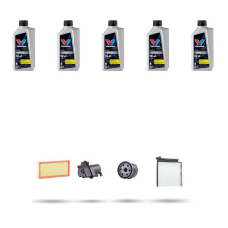 Kit tagliando 4 FILTRI e 5L OLIO compatibile con Renault Clio III 1.5 DCI 63kw Dal 2005