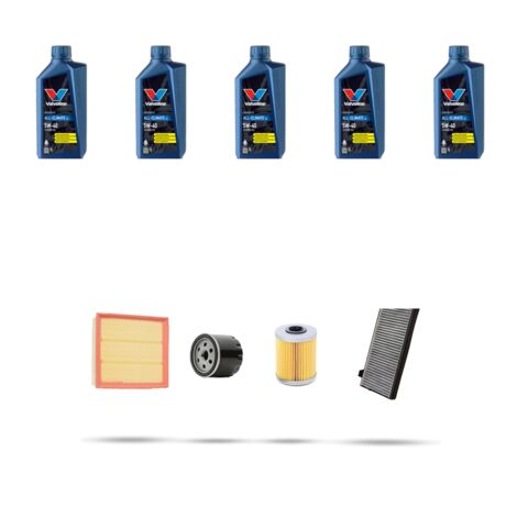 Kit tagliando 4 FILTRI e 5L OLIO compatibile con Renault Espace IV 1.9 Dci 88kw dal 2002