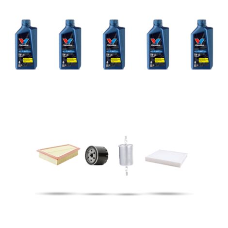 Kit tagliando 4 FILTRI e 5L OLIO compatibile con Renault Kangoo 1.6 16v 70kw dal 2001