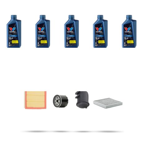 Kit tagliando 4 FILTRI e 5L OLIO compatibile con Renault Laguna II 1.9 dci 74kw dal 2001