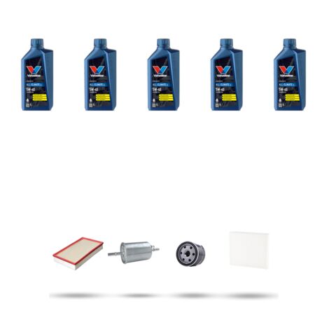 Kit tagliando 4 FILTRI e 5L OLIO compatibile con Renault Laguna III 1.6 16V 81kw dal 2007