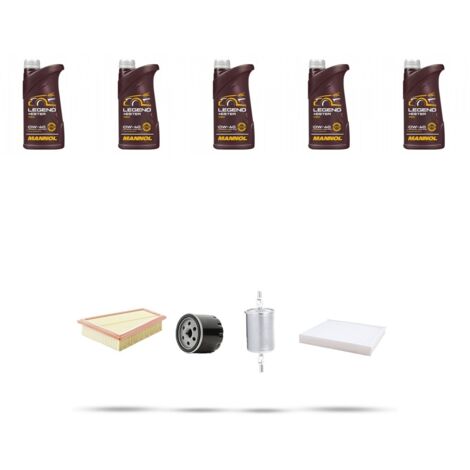Kit tagliando 4 FILTRI e 5L OLIO compatibile con Renault Megame CC 1.6 16V 81Kw dal 2010