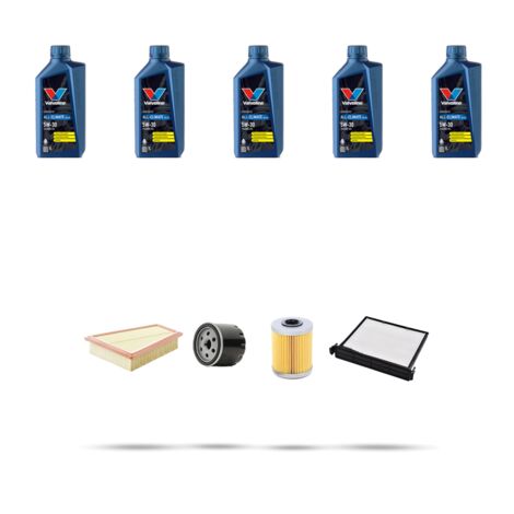 Kit tagliando 4 FILTRI e 5L OLIO compatibile con Renault Megane II 1.9 dci 81kw Dal 2006