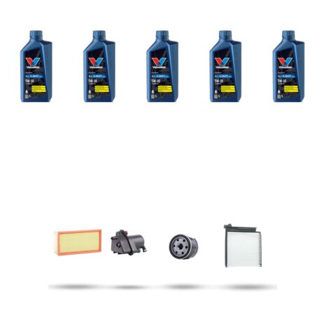Kit tagliando 4 FILTRI e 5L OLIO compatibile con Renault Modus / Grand Modus 1.5 DCI 55kw Dal 2010