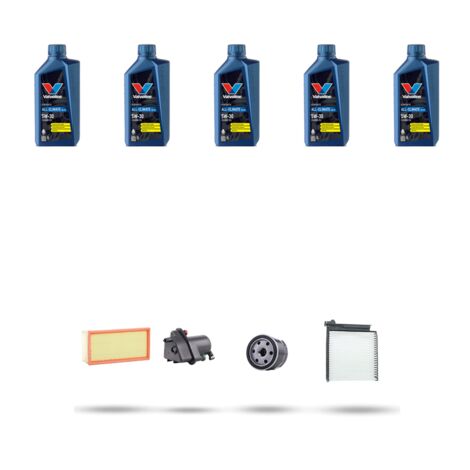 Kit tagliando 4 FILTRI e 5L OLIO compatibile con Renault Modus / Grand Modus 1.5 DCI 76kw Dal 2005