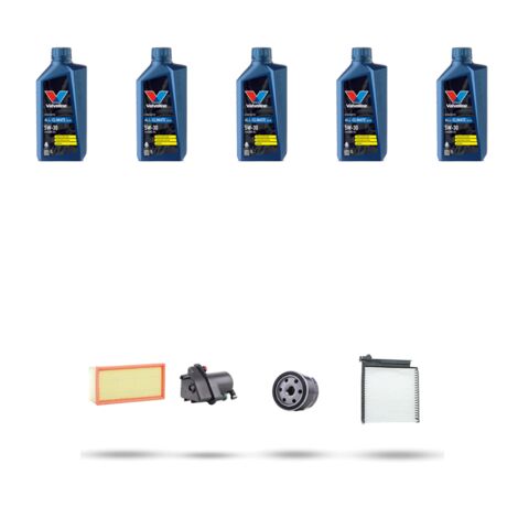 Kit tagliando 4 FILTRI e 5L OLIO compatibile con Renault Modus / Grand Modus 1.5 DCI 78kw Dal 2005