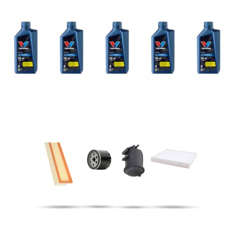 Kit tagliando 4 FILTRI e 5L OLIO compatibile con Renault Scenic I 1.9 dci 75kw Dal 2000