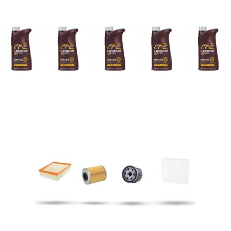 Kit tagliando 4 FILTRI e 5L OLIO compatibile con Renault Scenic II / Grand Scenic 1.9 Dci 85kw Dal 2006
