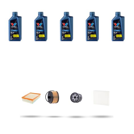 Kit tagliando 4 FILTRI e 5L OLIO compatibile con Renault Scenic III / Grand Scenic (JZ16) 1.2 TCE 85kw Dal 2012