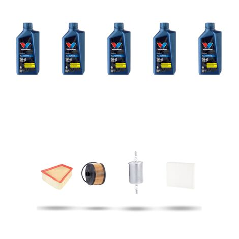 Kit tagliando 4 FILTRI e 5L OLIO compatibile con Renault Scenic III / Grand Scenic (JZ16) 1.2 TCE 97kw Dal 2013