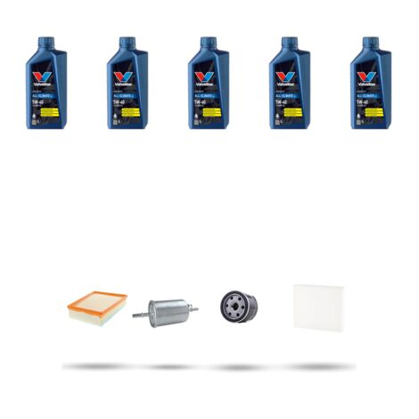 Kit tagliando 4 FILTRI e 5L OLIO compatibile con Renault Scenic III / Grand Scenic (JZ16) 1.4 16v 96kw Dal 2009
