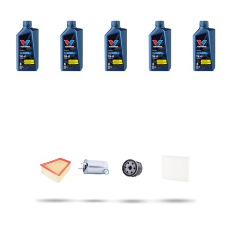 Kit tagliando 4 FILTRI e 5L OLIO compatibile con Renault Scenic III / Grand Scenic (JZ16) 1.5 DCI 63kw Dal 2009