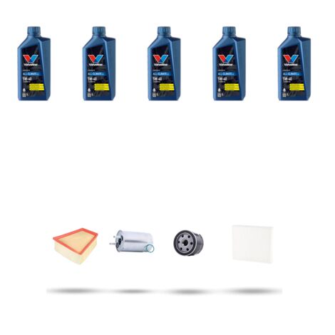 Kit tagliando 4 FILTRI e 5L OLIO compatibile con Renault Scenic III / Grand Scenic (JZ16) 1.5 DCI 78kw Dal 2009