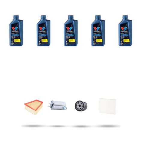 Kit tagliando 4 FILTRI e 5L OLIO compatibile con Renault Scenic III / Grand Scenic (JZ16) 1.5 DCI 81kw Dal 2009