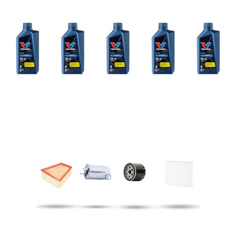 Kit tagliando 4 FILTRI e 5L OLIO compatibile con Renault Scenic III / Grand Scenic (JZ16) 1.9 DCI 96kw Dal 2009