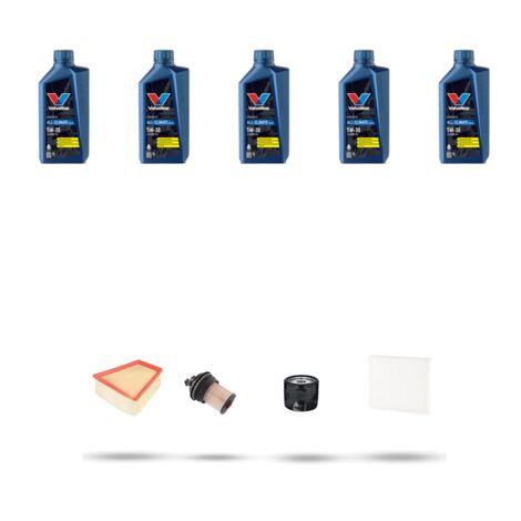 Kit tagliando 4 FILTRI e 5L OLIO compatibile con Renault Talisman 1.5 DCI 81kw Dal 2015