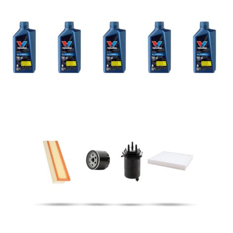 Kit tagliando 4 FILTRI e 5L OLIO compatibile con Renault Thalia II 1.5 dci 48kw Dal 2008