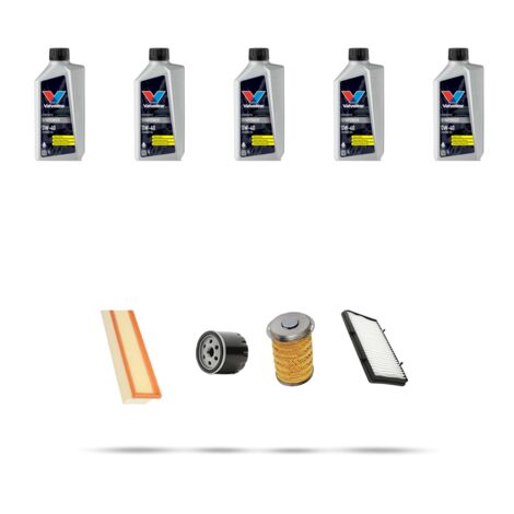 Kit tagliando 4 FILTRI e 5L OLIO compatibile con Renault Trafic II 1.9 dci 60kw dal 2001