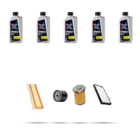 Kit tagliando 4 FILTRI e 5L OLIO compatibile con Renault Trafic II 1.9 dci 74kw dal 2001
