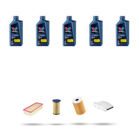 Kit tagliando 4 FILTRI e 5L OLIO compatibile con Seat Alhambra II (710 ,711) 2.0 TDI 130kw Dal 2012