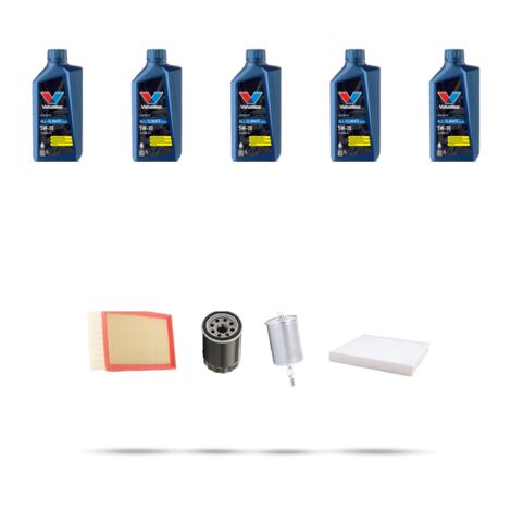 Kit tagliando 4 FILTRI e 5L OLIO compatibile con Seat Ibiza III 1.6 16V 77kw Dal 2006
