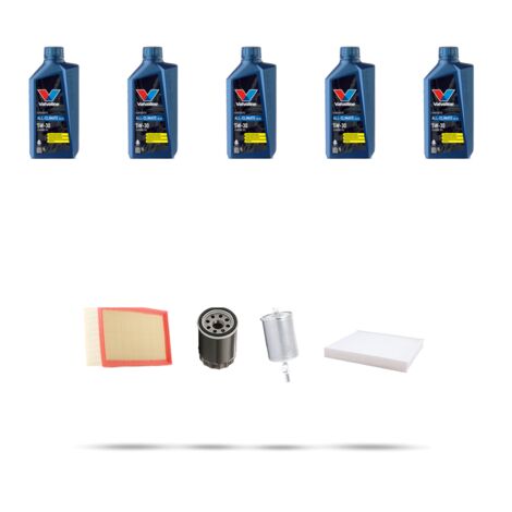 Kit tagliando 4 FILTRI e 5L OLIO compatibile con Seat Ibiza III 1.8 Turbo 20v 115kw Dal 1999