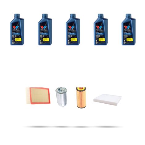 Kit tagliando 4 FILTRI e 5L OLIO compatibile con Seat Ibiza III 1.9 SDI 50kw Dal 1999