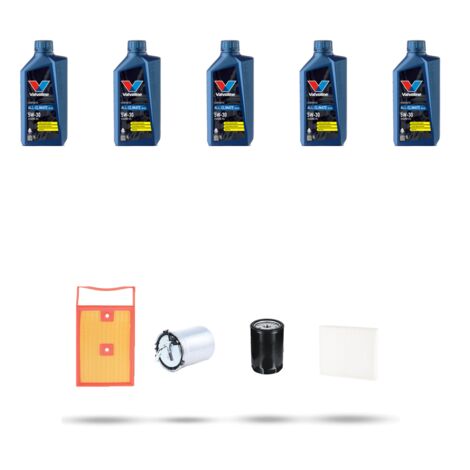 Kit tagliando 4 FILTRI e 5L OLIO compatibile con Seat Ibiza IV 1.4 TDI 55kw dal 2015