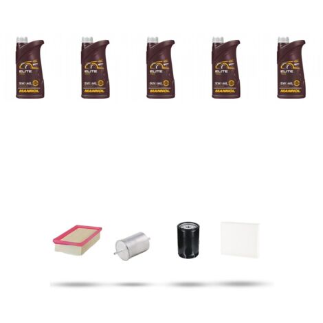 Kit tagliando 4 FILTRI e 5L OLIO compatibile con Seat Leon 1.6 74kw Dal 1999 al 2005
