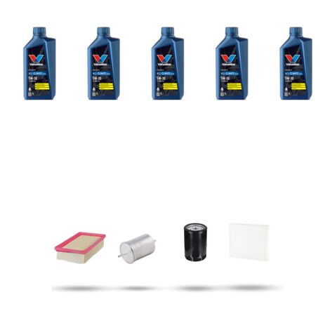Kit tagliando 4 FILTRI e 5L OLIO compatibile con Seat Leon 1.8 20V 92Kw dal 1999 al 2005