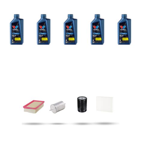 Kit tagliando 4 FILTRI e 5L OLIO compatibile con Seat Leon 1.8 20V Turbo 132Kw dal 1999 al 2005