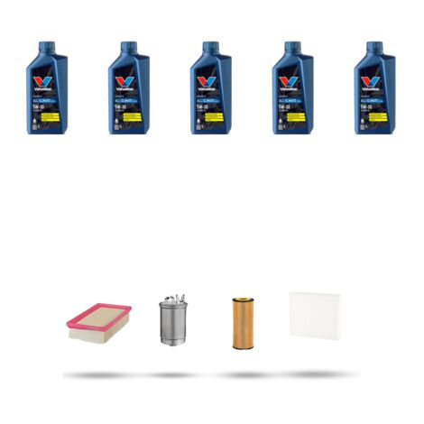 Kit tagliando 4 FILTRI e 5L OLIO compatibile con Seat Leon 1.9 SDI 50kw Dal 1999 al 2005