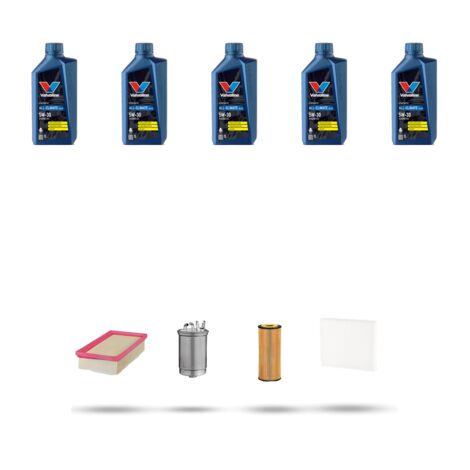 Kit tagliando 4 FILTRI e 5L OLIO compatibile con Seat Leon 1.9 TDI 66kw Dal 1999 al 2005