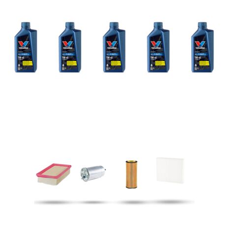 Kit tagliando 4 FILTRI e 5L OLIO compatibile con Seat Leon 1.9 TDI Cupra 4 110kw Dal 2001 al 2005