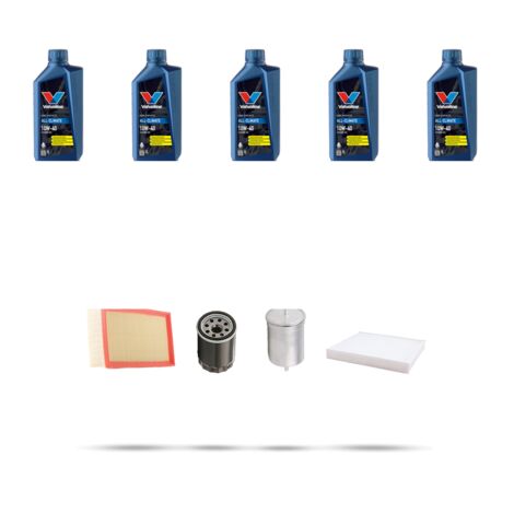 Kit tagliando 4 FILTRI e 5L OLIO compatibile con Seat Toledo II 1.8 20v 92kw dal 1999