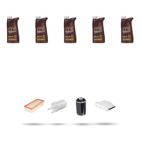 Kit tagliando 4 FILTRI e 5L OLIO compatibile con Seat Toledo III (5P2) 1.8 TFSI 118kw dal 2007