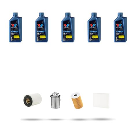 Kit tagliando 4 FILTRI e 5L OLIO compatibile con Seat Toledo IV (KG3) 1.6 TDI 66kw dal 2012