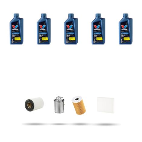 Kit tagliando 4 FILTRI e 5L OLIO compatibile con Skdoa Rapid (NH3,NH1) 1.6 Tdi 66kw dal 2012