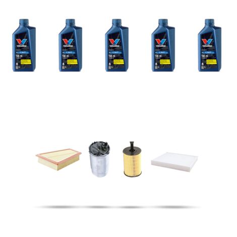 Kit tagliando 4 FILTRI e 5L OLIO compatibile con Skoda Fabia I (6Y2,6Y3,6Y5 ) 1.9 SDI 47kw dal 1999