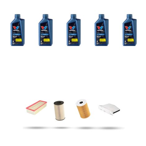 Kit tagliando 4 FILTRI e 5L OLIO compatibile con Skoda Octavia II 2.0 TDI 81kw Dal 2010 al 2013