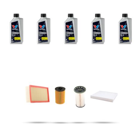 Kit tagliando 4 FILTRI e 5L OLIO compatibile con Skoda Octavia IV 2.0 TDI 105kw Dal 2020
