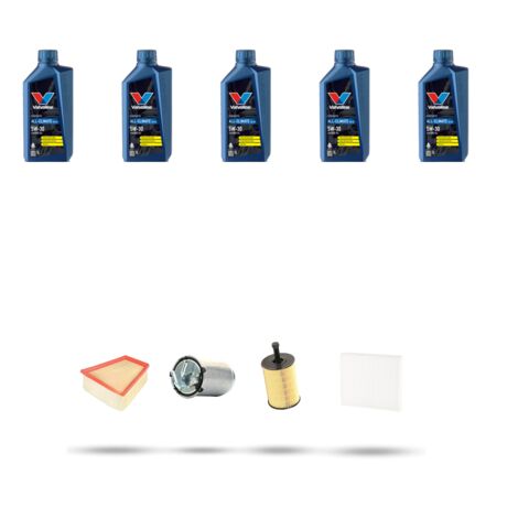 Kit tagliando 4 FILTRI e 5L OLIO compatibile con Skoda Roomster 1.9 TDI 74kw Dal 2006