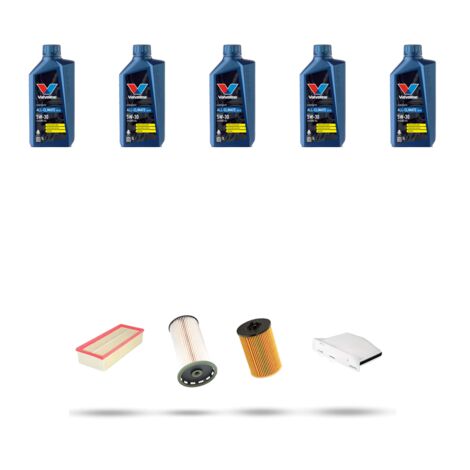 Kit tagliando 4 FILTRI e 5L OLIO compatibile con Skoda YETI (5L) 2.0 TDI 110Kw Dal 2015