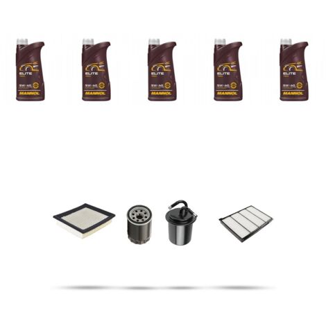 Kit tagliando 4 FILTRI e 5L OLIO compatibile con Subaru Forester (SF) 2.0 S-Turbo 125kw dal 1999