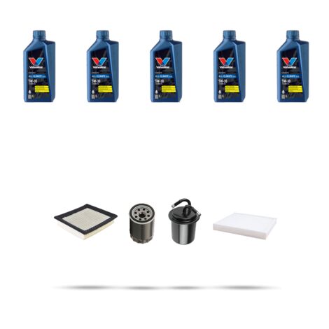 Kit tagliando 4 FILTRI e 5L OLIO compatibile con Subaru Forester (SG) 2.0 116KW dal 2005