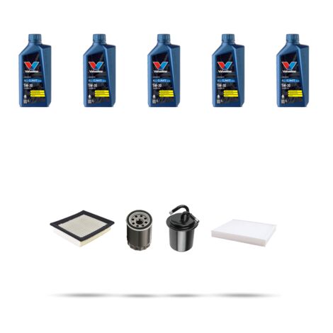 Kit tagliando 4 FILTRI e 5L OLIO compatibile con Subaru Forester (SG) 2.0 Turbo 130KW dal 2000