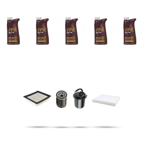 Kit tagliando 4 FILTRI e 5L OLIO compatibile con Subaru Forester (SG) 2.5 188KW dal 2005