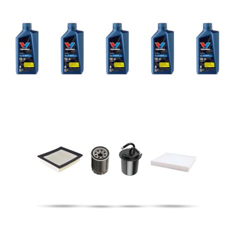 Kit tagliando 4 FILTRI e 5L OLIO compatibile con Subaru Forester (SG) 2.5 188KW dal 2005
