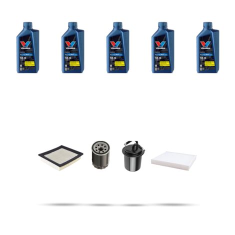 Kit tagliando 4 FILTRI e 5L OLIO compatibile con Subaru Impreza II 1.5 R 77kw dal 2006