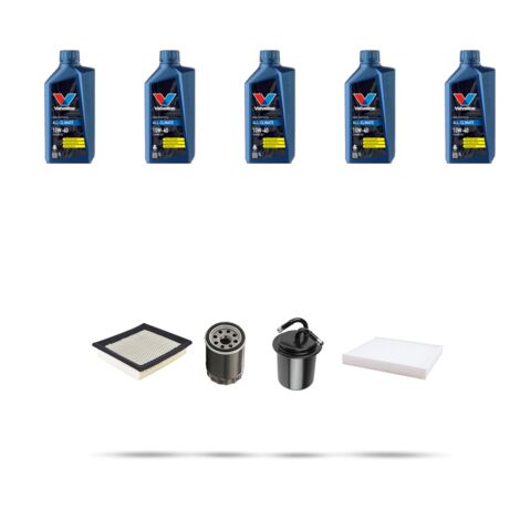Kit tagliando 4 FILTRI e 5L OLIO compatibile con Subaru Impreza II 2.0 WRX 160kw dal 2000